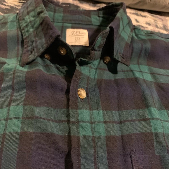 JCREW shirt sz Small GREEN/BLUE pattern - Picture 5 of 5